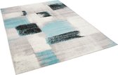 Pergamon Vloerkleed Designer Tango Check Grijs Blauw Verloop