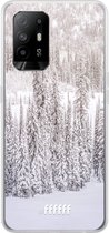 6F hoesje - geschikt voor OPPO A94 5G -  Transparant TPU Case - Snowy #ffffff