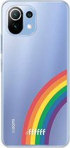 6F hoesje - geschikt voor Xiaomi Mi 11 Lite -  Transparant TPU Case - #LGBT - Rainbow #ffffff