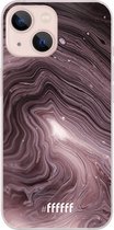 6F hoesje - geschikt voor iPhone 13 - Transparant TPU Case - Purple Marble #ffffff