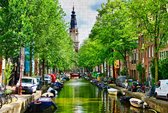 Boten in Amsterdams Kanaal - Puzzel 252 stukjes | Amsterdam - Nederland