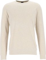 HUGO BOSS regular fit sweatshirt - heren trui katoen O-hals - off-white -  Maat: XXL