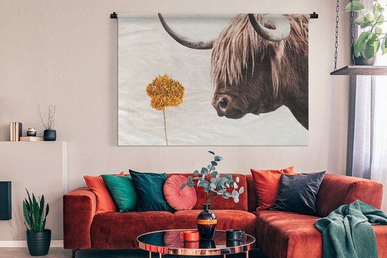 Tapisserie - Tapisserie - Highlander écossais - Bloem - Oranje - 180x120 cm - Tapisserie