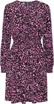 Vero Moda Jurk Vmbella  Ls Short Dress Leo  Exp 10270535 Black/pink And W Dames Maat - XL