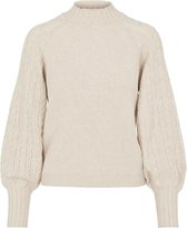 Object Trui Objivy L/s Knit Pullover 117 23036950 Silver Gray/melange Dames Maat - S