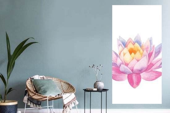Stickers Stickers muraux - Aquarelle - Bloem - Nénuphar - 60x120 cm - Feuille adhésive