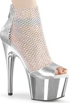 Pleaser - ADORE765RM Platform Boots, Pole dance shoes - Paaldans schoenen - 39 Shoes - Zilverkleurig