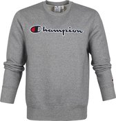 Champion - Sweater Script Logo Grijs - XXL - Comfort-fit