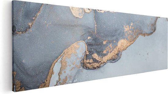 Artaza - Peinture sur toile - Art abstrait Marbre Grijs - 60x20 - Photo sur toile - Impression sur toile