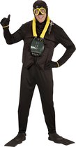 Widmann - Duiker Kostuum - Diepzee Duiker - Man - zwart - Medium - Carnavalskleding - Verkleedkleding