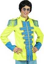 Funny Fashion - Beatles Kostuum - Beatles Lonely Hearts Club Band Jas Groen Man - blauw,groen - Maat 56-58 - Carnavalskleding - Verkleedkleding