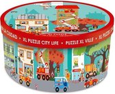 vloerpuzzel Stadsleven XL junior 26 cm 100 stukjes