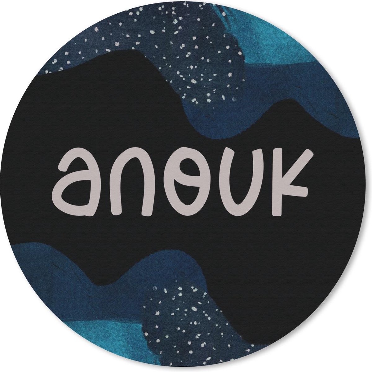 Muismat rond 20x20 cm - Mousepad Anouk - Pastel - Meisje - Ronde muismatten