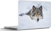 Autocollant pour ordinateur portable - 11,6 pouces - Loup - Neige - Fourrure - 30x21cm - Autocollants pour ordinateur portable - Skin pour ordinateur portable - Housse