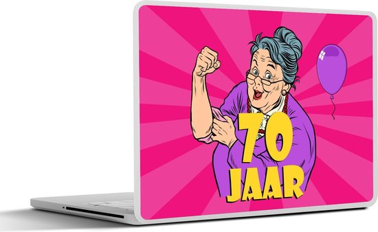 Sticker ordinateur portable - 14 pouces - Femme - 70 ans