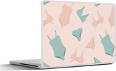 Laptop sticker - 15.6 inch - Zomer - Zwemkleding - Pastel - 36x27,5cm - Laptopstickers - Laptop skin - Cover
