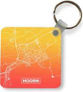Sleutelhanger - Uitdeelcadeautjes - Stadskaart - Hoorn - Oranje - Nederland - Plastic