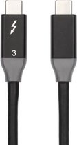 100 W USB-C / Type-C 4.0 mannelijk naar USB-C / Type-C 4.0 mannelijk tweekleurig volledig functionele datakabel voor Thunderbolt 3, kabellengte: 1 m
