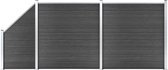 Everest Schuttingpanelenset 446x(105-186) cm HKC zwart