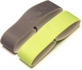 elastiek voor broodtrommel 15,5 cm groen/grijs 2 stuks