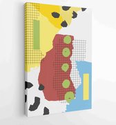 Canvas schilderij - Abstract organic shape Art design for poster, print, cover, wallpaper, Minimal and natural wall art. 1 -    – 1855434640 - 50*40 Vertical