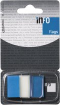 plakstrip Info Flags 25 x 43 mm blauw 50 vellen