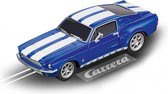 GO! racebaanauto Ford Mustang '67 1:43 blauw