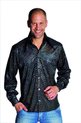 Costume Glitter & Glamour | Chemise Shiny Disco Guy Paillettes Homme Noir | Petit | Costume de carnaval | Déguisements