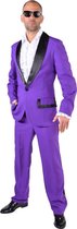 Magic By Freddy's - Jaren 80 & 90 Kostuum - Paarse Smoking - Man - paars - Small - Carnavalskleding - Verkleedkleding