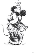 Disney - Canvas - Minnie Sketch - Zwart/Wit - 50x70cm