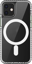 Apple iPhone 12 Hoesje - Mobigear - MagSafe Serie - Hard Kunststof Backcover - Clear / Green - Hoesje Geschikt Voor Apple iPhone 12