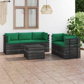 Decoways - 6-delige Loungeset met kussens pallet massief grenenhout