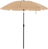 Parasol voor op het strand taupe