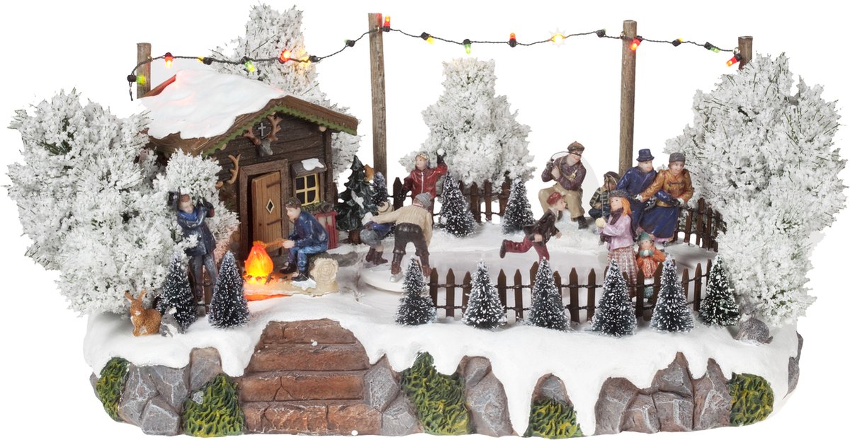 Luville - Forest skating pound adapter included - Kersthuisjes & Kerstdorpen
