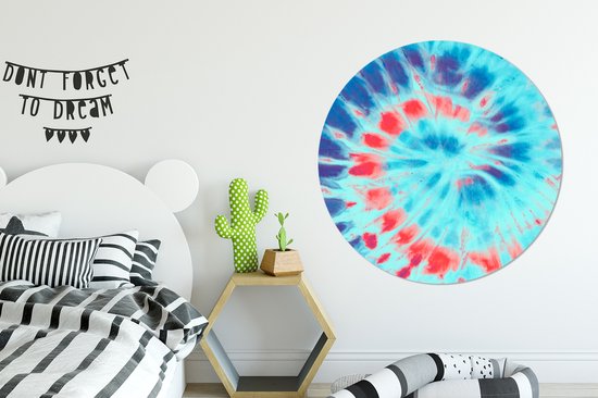 WallCircle - Tableau - Summer Tie Dye Xxl - Multicolore - 120 X 120 Cm