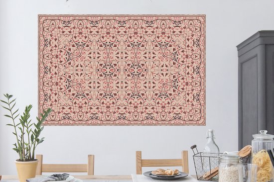 Stickers muraux - Film autocollant - Tapis persan - Tapis - Motifs - Rose - 120x80 cm - Film adhésif - Stickers muraux Chambre d'enfant - Papier peint autocollant