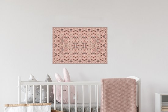 Stickers muraux - Tapis Persan - Tapis - Motifs - Rose - 60x40 cm - Film Adhésif
