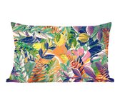 Sierkussen - Bloemen Jungle Tropisch - Multicolor - 30 Cm X 50 Cm