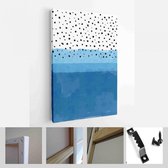 Set van abstracte handgeschilderde illustraties voor briefkaart, Social Media Banner, Brochure Cover Design of wanddecoratie achtergrond - moderne kunst Canvas - verticaal - 188393