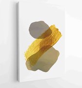Luxe gouden abstracte kunst achtergrond. Wall arts vector 1 - Moderne schilderijen – Verticaal – 1894295248 - 50*40 Vertical