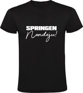 Springen Nondeju! | Kinder T-shirt 140 | Zwart | Snollebollekes | Après-Ski | Carnaval | Rob Kemps