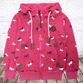 Vest met paarden roze 163 -s&C-98/104-Meisjes vest