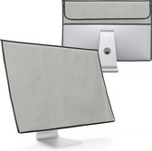 kwmobile hoes voor 27-28" Monitor - PC cover met 2 vakken aan de achterzijde - Monitor beschermhoes in lichtgrijs