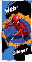 strandlaken Spider-Man 70 x 140 cm katoen rood/blauw
