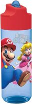 waterfles Mario Bross junior 540 ml tritan blauw/rood