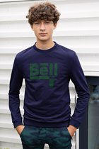 Bellaire jongens sweater ronde nek logo Navy Blazer