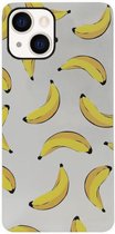 ADEL Siliconen Back Cover Softcase Hoesje Geschikt voor iPhone 13 - Bananen Geel