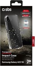 SBS Impact Backcover Hoesje - Geschikt voor Samsung Galaxy A22 5G - Gsm case - Transparant