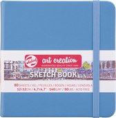 Schetsboek - Tekenboek - Harde kaft - Met Elastiek - Lake Blue - 12x12cm - 140gr - 80 blz - Talens