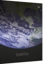 Wereldglobe Noord-Amerika close-up, NASA Science - Foto op Dibond - 60 x 80 cm